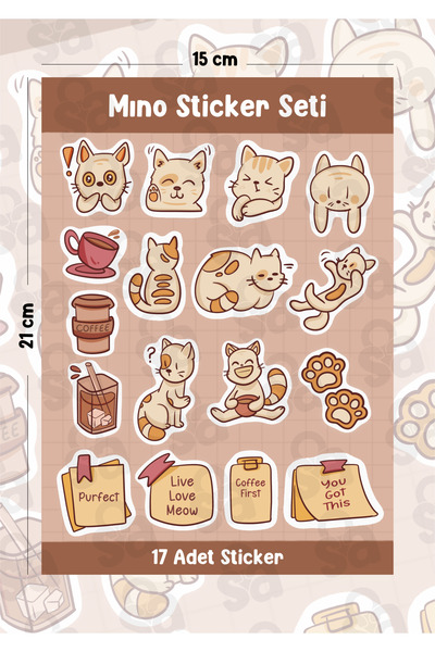 Sticker Adresim Mıno Sticker Seti Planner - Ajanda -Bullet Journal Bilgisayar...