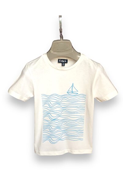 LİTTLE TORTOİSE تي شيرت من القطن الممشط للأولاد ذو طابع البحر الملون