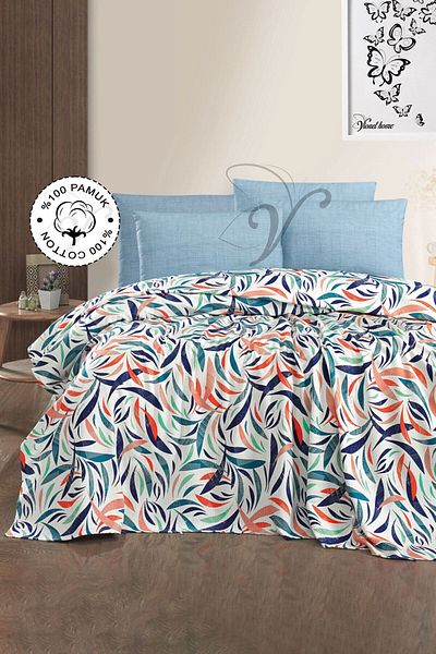 Vionel Home 100% Cotton Double Bedspread Printed Pike - Rainbow V1 (8 DIFFERENT PATTERNS)