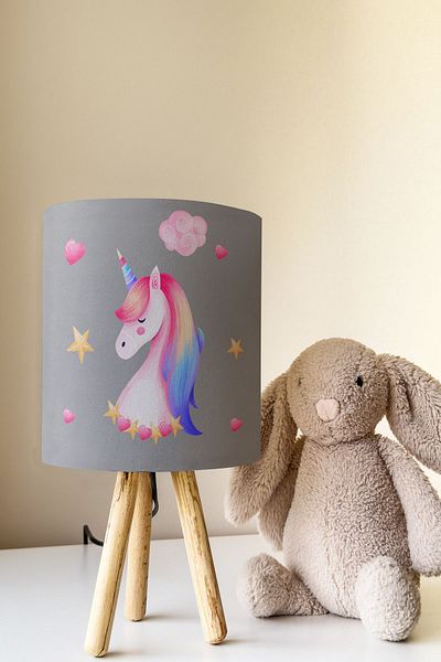 Talia Home Pegasus Pattern Children's Room Lampshade Table Lamp Tlab-130