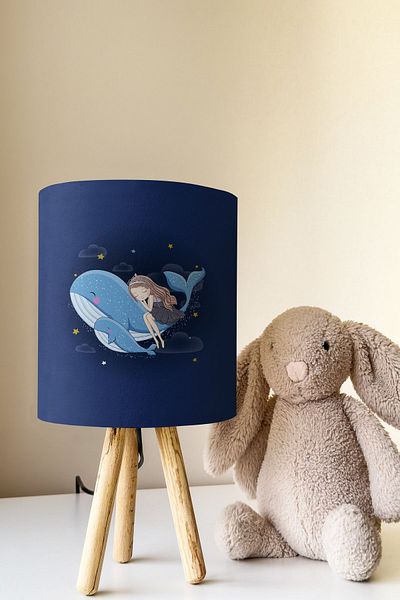 Talia Home Girl's Room Fish Lampshade Table Lamp - Tlab-283