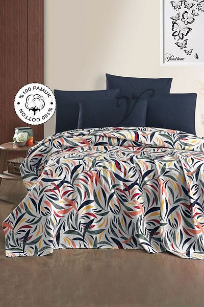 Vionel Home 100% Cotton Double Bedspread Printed Pike - Rainbow V2 (8 DIFFERENT PATTERNS)