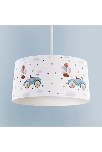 Talia Home Sevimli Araba ve Balon Desenli Çocuk ve Bebek Odası Sarkıt Avize TLAV-304