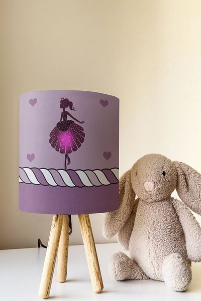 Talia Home Lilac Children's Room - Lampshade Table Lamp Tlab-061