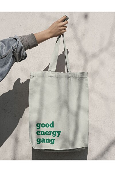 redame Good Energy Gang Minimalist Written Slogan Cloth Bag Tote Bag