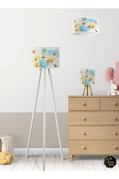 Talia Home SüngerBob Patrick SpongeBob Çocuk Odası Avize-Abajur-Lambader 3'lü...