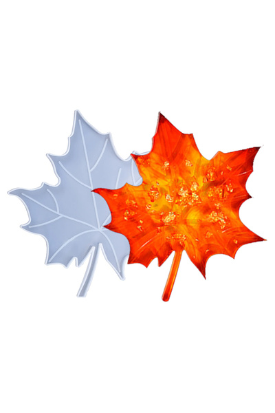 Getshopmini قالب سيليكون على شكل ورقة إيبوكسي سينار مقاس كبير Gt9192