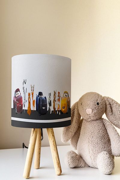Talia Home Let's Learn Animals Tlab-109 Model Children's Room Lampshade Table Lamp
