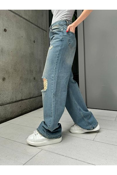DENOKMODA Y2K Recycled Baggily Pocket Jean Trousers