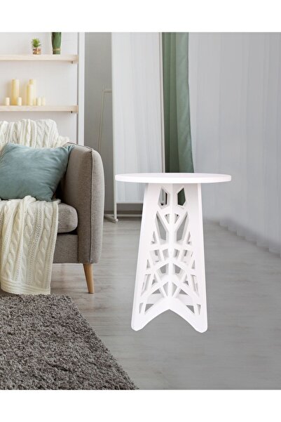 Liar Dekor Lüx Orta Sehpa Beyaz