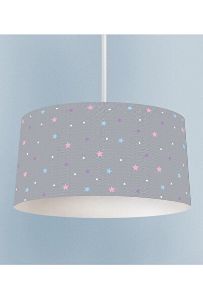 Talia Home Renkli Yıldız Desenli Çocuk Odası Sarkıt Avize