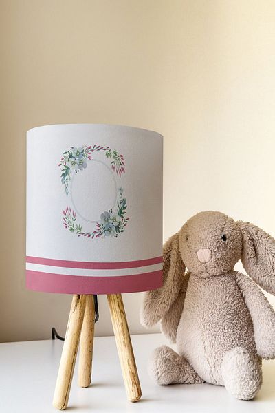 Talia Home Flower Patterned Lampshade Table Lamp for Children's Room - Tlab-142