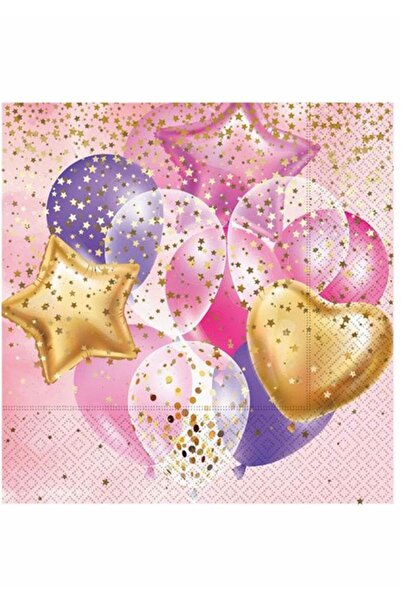 PastaLife Paper Napkin Pink Balloon Themed 2 Pack