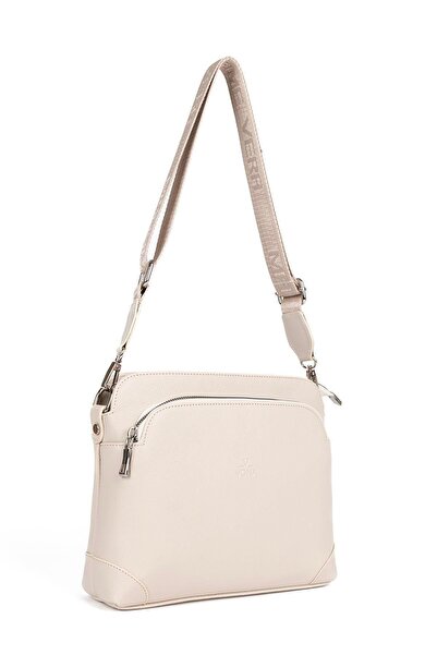 HNB Çanta Kadın Çapraz Askılı Omuz Çantası Madame Vera 034 Bej