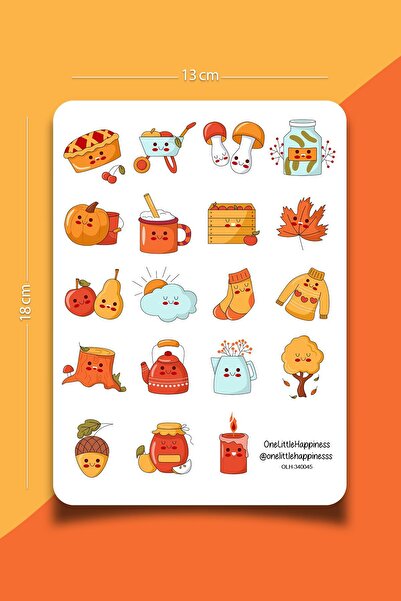 One Little Happiness Set de autocolante tematice de toamnă |   Autocolant Bul...