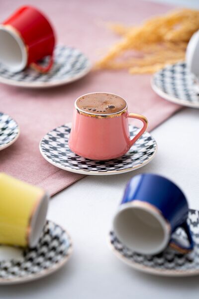 ACAR Set cești de cafea din porțelan premium pentru 6 persoane