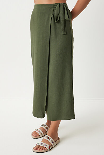 Happiness İstanbul Khaki Colored Women's Shalwar Trousers - Ayrobin DE00033