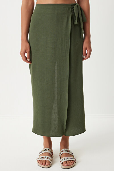 Happiness İstanbul Khaki Colored Women's Shalwar Trousers - Ayrobin DE00033