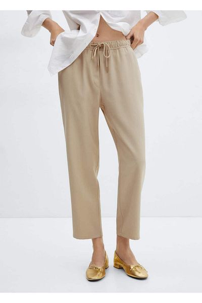 MANGO Woman Tie-dyed straight-cut trousers