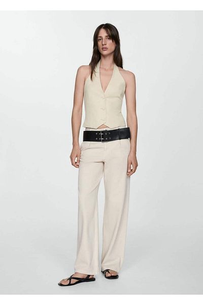 MANGO Woman Jeans with straight flaps