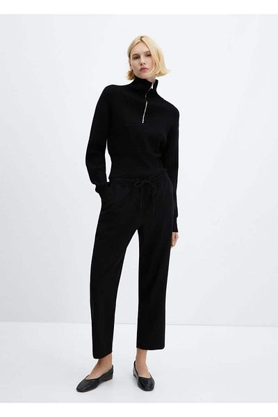 MANGO Woman Tie-dyed straight-cut trousers