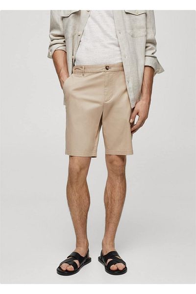 MANGO Man Slim Fit Chino Cotton Bermuda Shorts