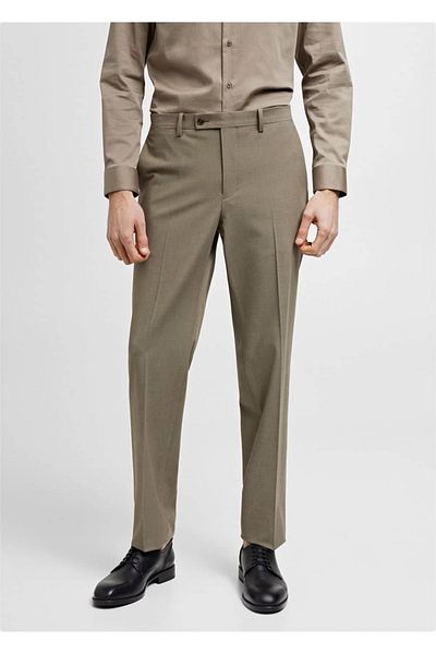 MANGO Man Slim Fit Stretch Fabric Fabric Trousers