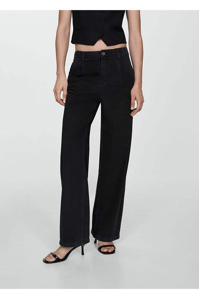 MANGO Woman Blugi cu clape drepte