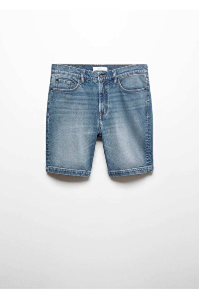 MANGO Man Regular fit denim bermuda şort