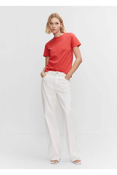 MANGO Woman T-shirt από 100% βαμβάκι