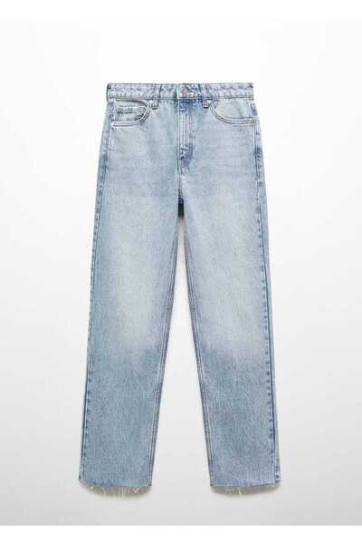MANGO Woman Egyenes szabású Crop Jeans - kényelmes szabású