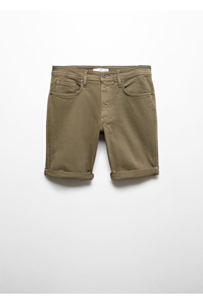 MANGO Man Slim fit kot bermuda şort