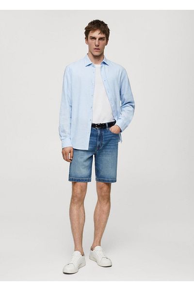 MANGO Man Bermude din denim - Regular Fit