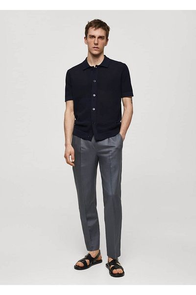 MANGO Man Tricou polo pe nasturi