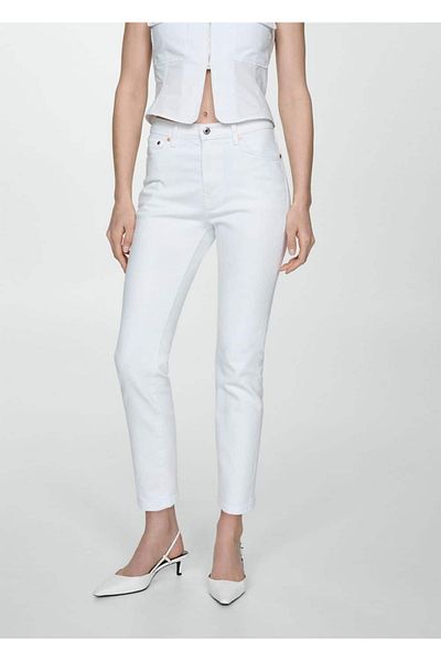MANGO Woman Claudia Slim-Fit Crop Jean Παντελόνι