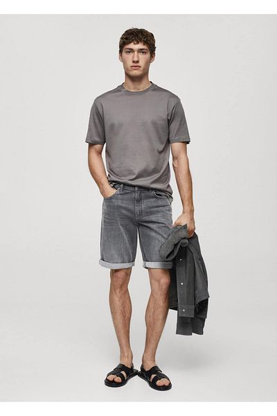 MANGO Man Slim fit jeans bermuda shorts