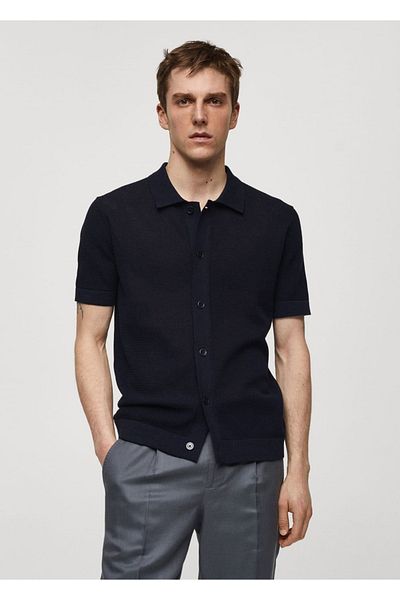 MANGO Man Tricou polo pe nasturi