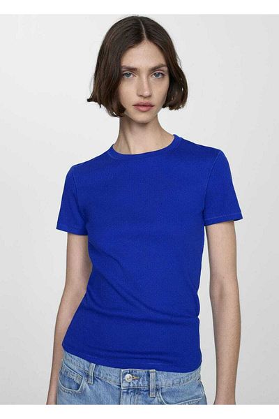 MANGO Woman Tricou tricot cu maneca scurta