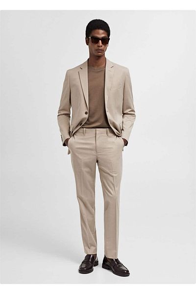 MANGO Man Super slim fit stretch fabric fabric pants