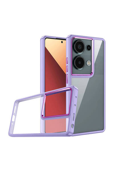 Xiaomi Redmi Note 13 Pro 4G Uyumlu FRM Kılıf Zore Flora Kapak-Lila