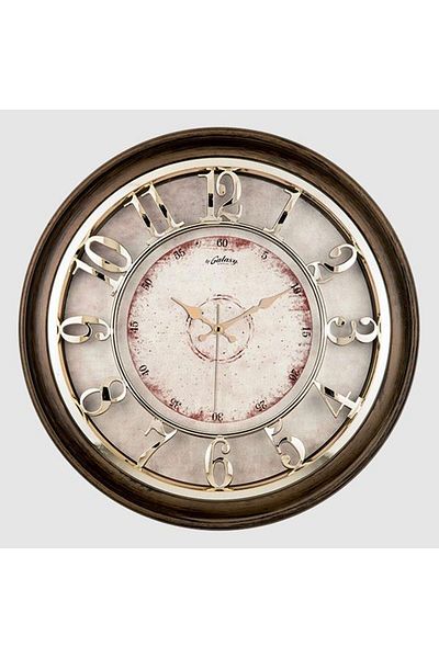 ZERO LAND Ceas de perete maro cremă 45 cm număr în relief metal Scorpion Yelkovan Akar Seconds 319105