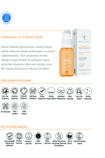 MAKE CARE Brightening Anti-Blemish Nourishing Vitamin C Serum