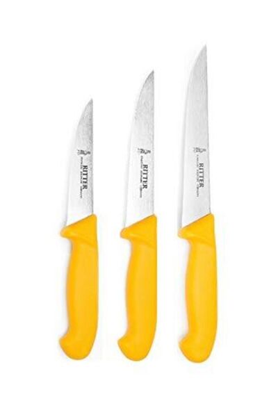 Solingen Sarı Ritter Mutfak Bıçağı 3'lü Set