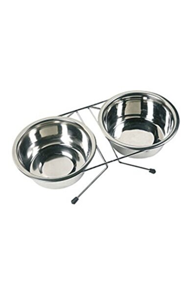Flamingo Duo Dinner Metal Köpek Mama Kabı 2 Adet 21 Cm
