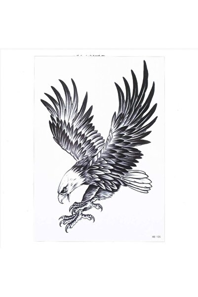 Tattoo Gerçekci Geçici Dövme Tattoo Kartal Desenli Dövme Etiket Kadın Erkek Kol Bacak