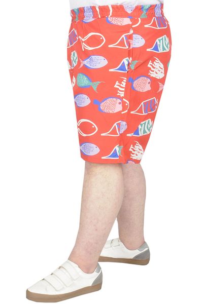 ModeXL Mode Xl Large Size Swim Shorts Patterned 22450 Red