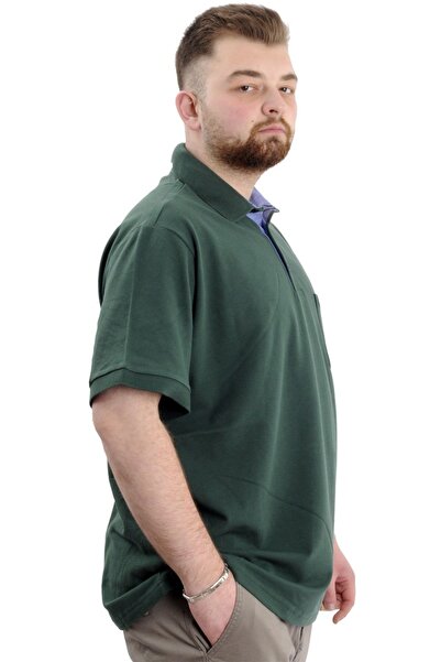 ModeXL Mode Xl Oversize Men's T-shirt Polo Neck Pocket Classic Pike 20552 Nefti