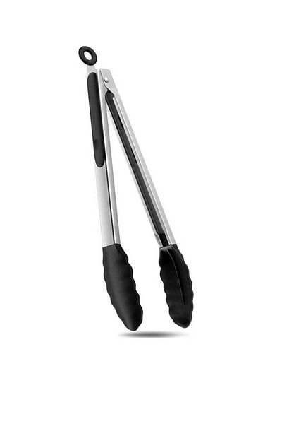 Kosova Züccaciye Kosova Slk-208 Metal Handle Silicone Tongs Black