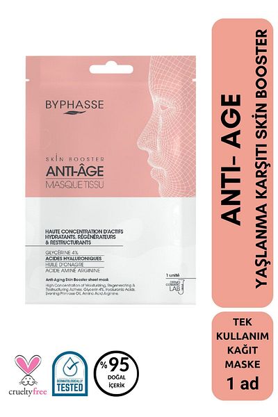 BYPHASSE Anti Age Anti-Aging Skin Booster Paper Face Mask 1pc