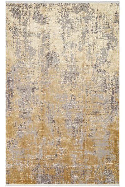 Eko Halı Fresco Fs 30 Grey Gold Xw Yüksek Alçak Dokulu Özel Işıltılı Yüksek K...